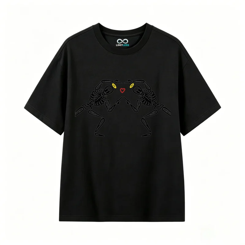 Remera Algodón Estampado Corazón Minimalista Casual Premium