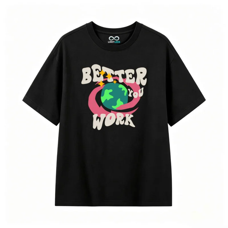 主图_1 Remera estampada Better You Work retro