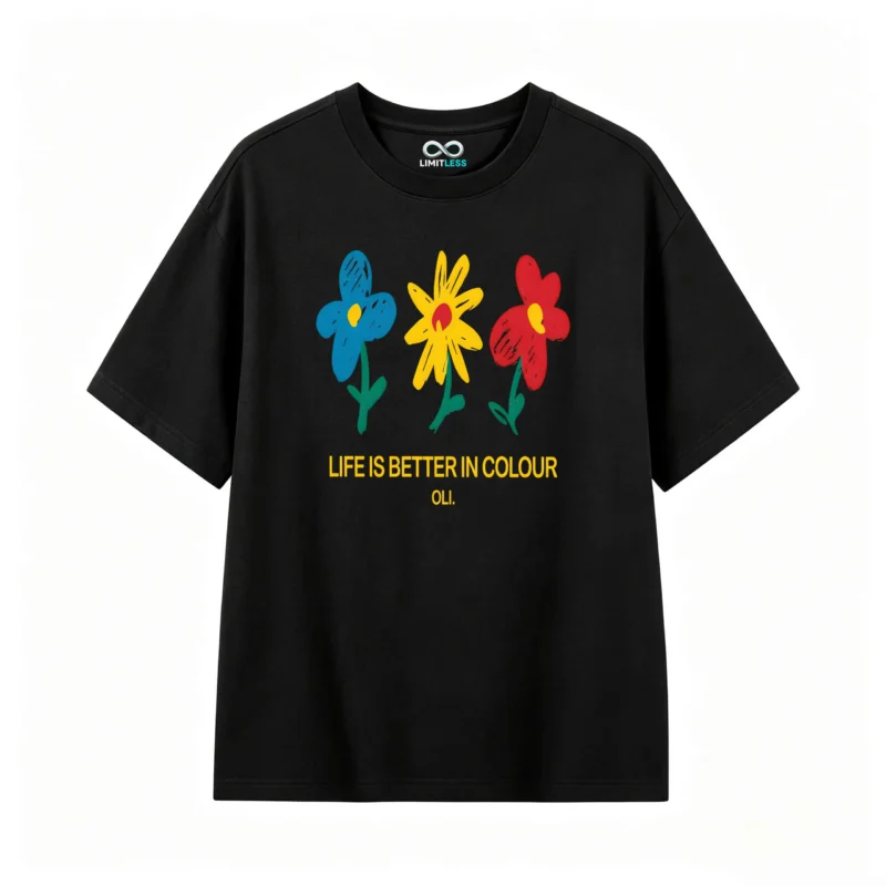 主图_1 Remera estampada flores colorfull