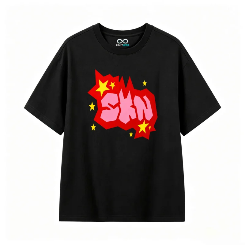 Remera grafiti estampado SKN