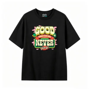 Remera estampada Good Vibes retro