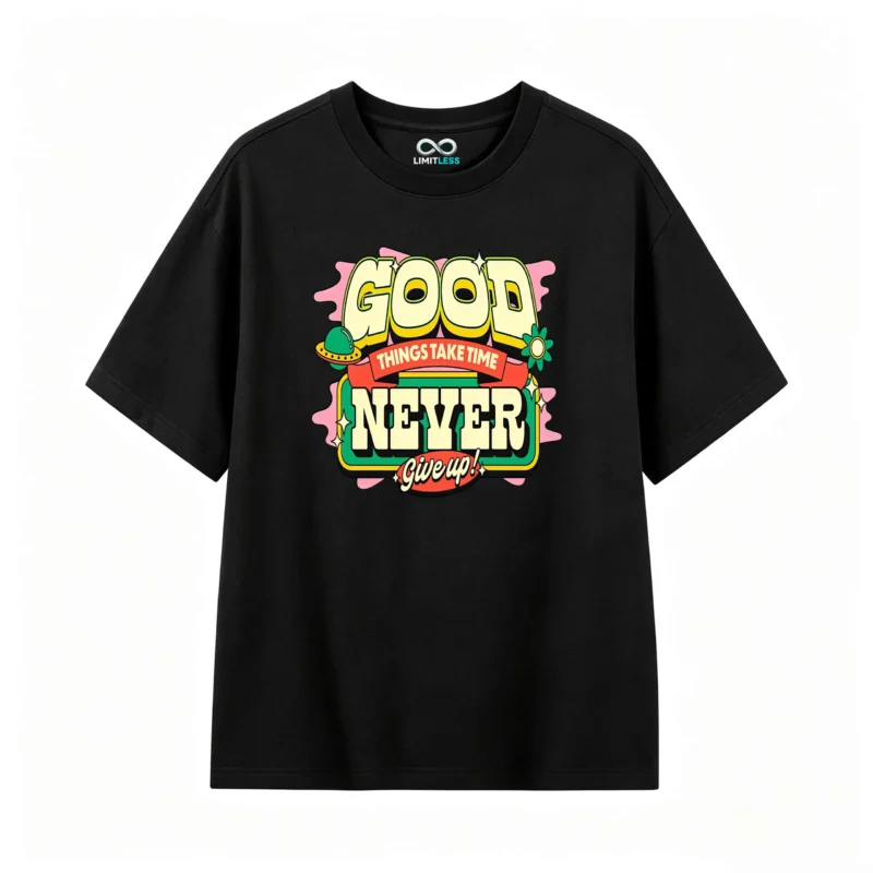 主图_1 Remera estampada Good Vibes retro