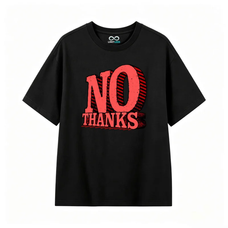 主图_1 Remera estampada No Thanks gráfico
