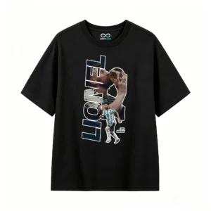 主图_1 Remera Algodón Messi Besando Copa Mundial para Hinchas Argentinos
