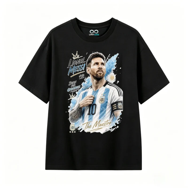 Remera Algodón Messi El Maestro para Hinchas Albicelestes