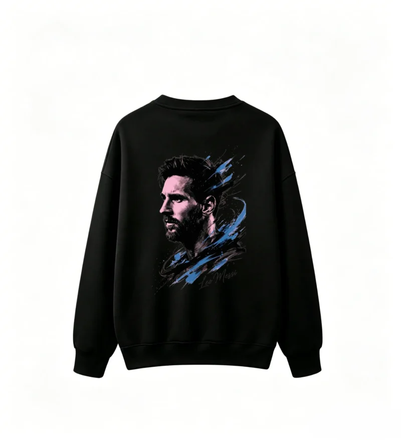 主图_1 Sudadera polar retrato artístico de Messi en la espalda