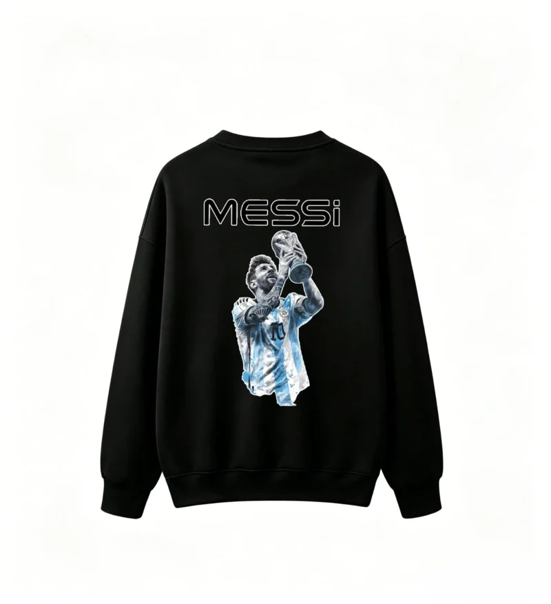 主图_1 Sudadera polar estampa trasera Messi con Copa del Mundo
