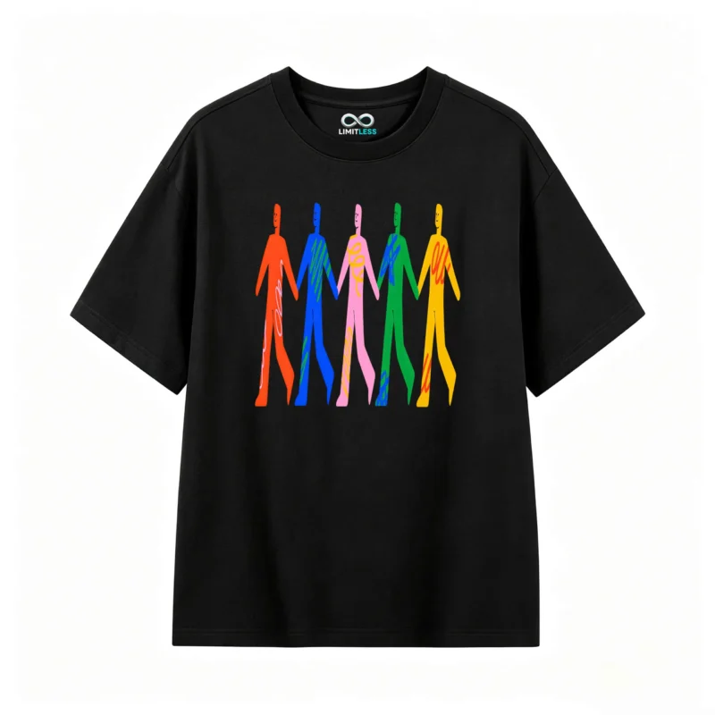 Remera estampada colorido diseño moderno