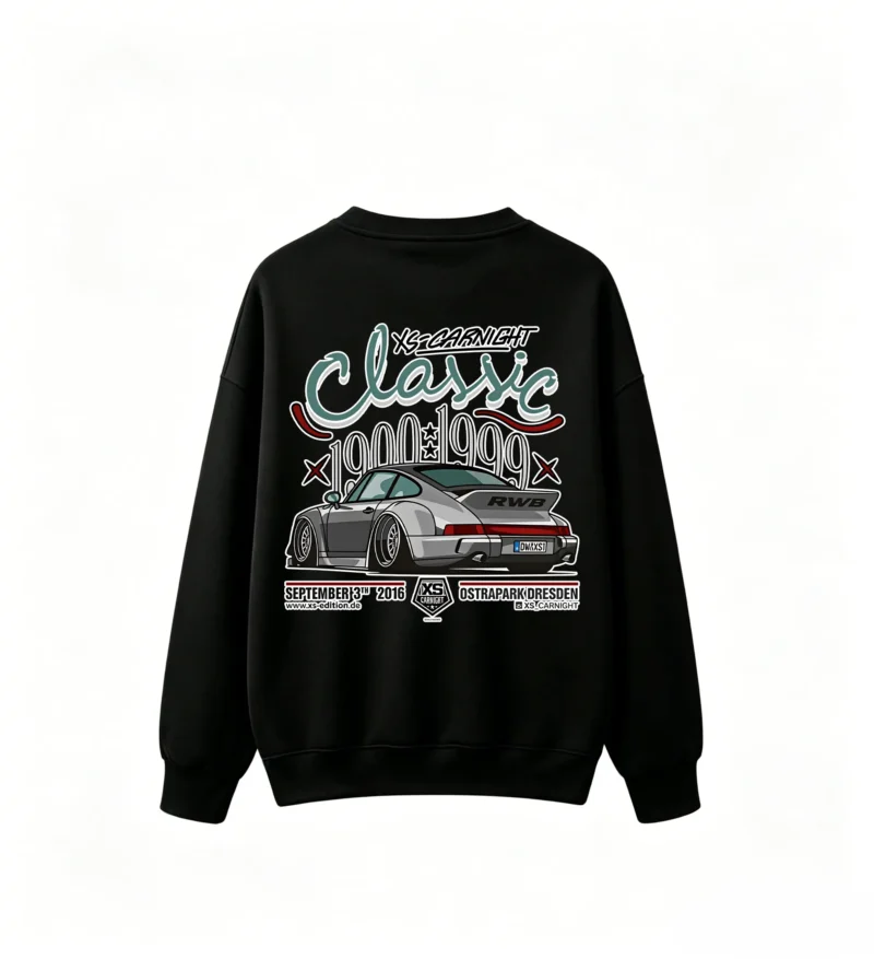 主图_1 Classic 1900-1999 RWB Sports Car Back Graphic Sweatshirt