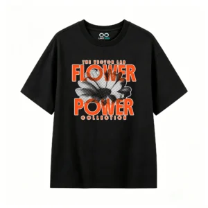 Remera estampada Flower Power vintage