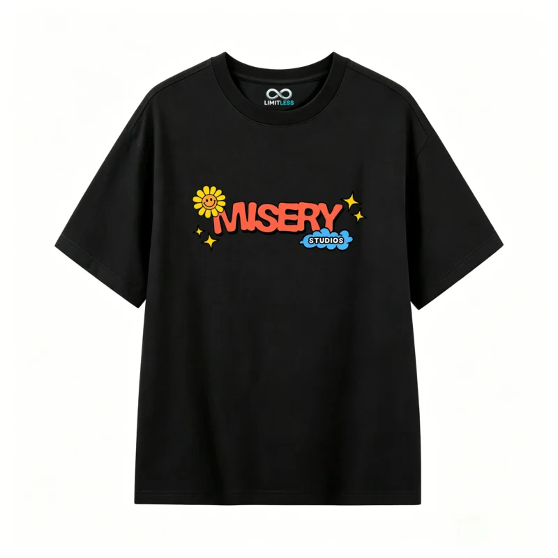 Remera Misery Studios estampada Y2K vintage