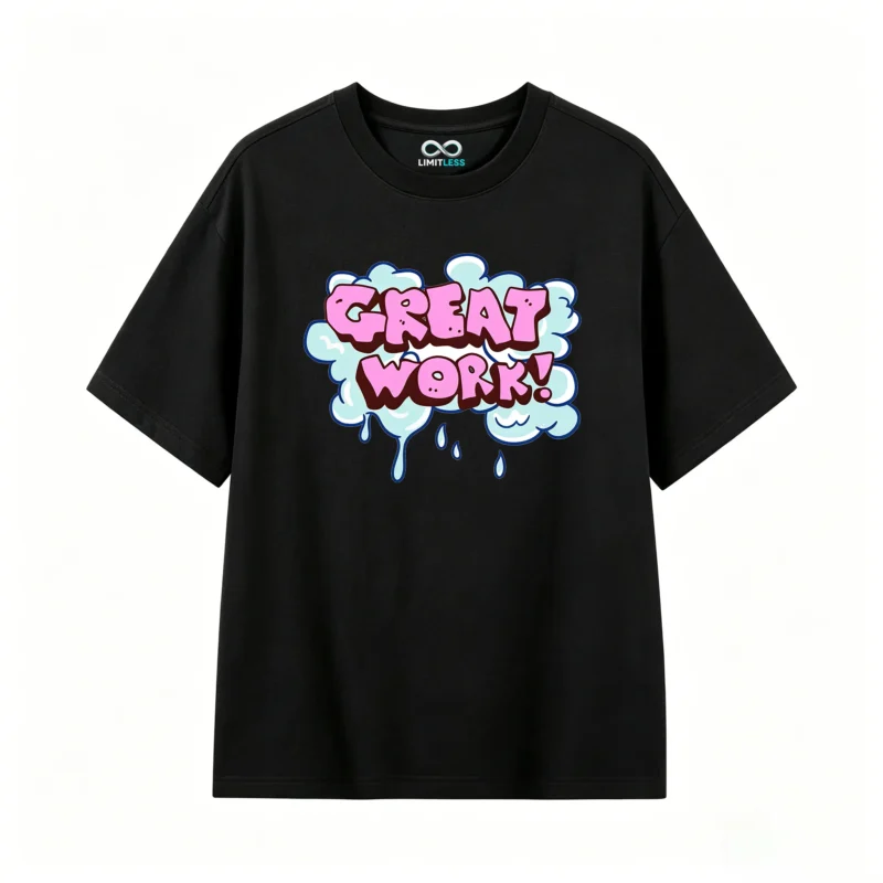 主图_1 Remera estampada Great Work grafiti