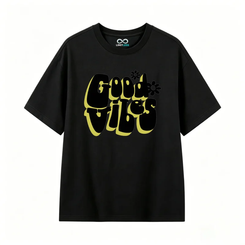 Remera Good Vibes estampada retro