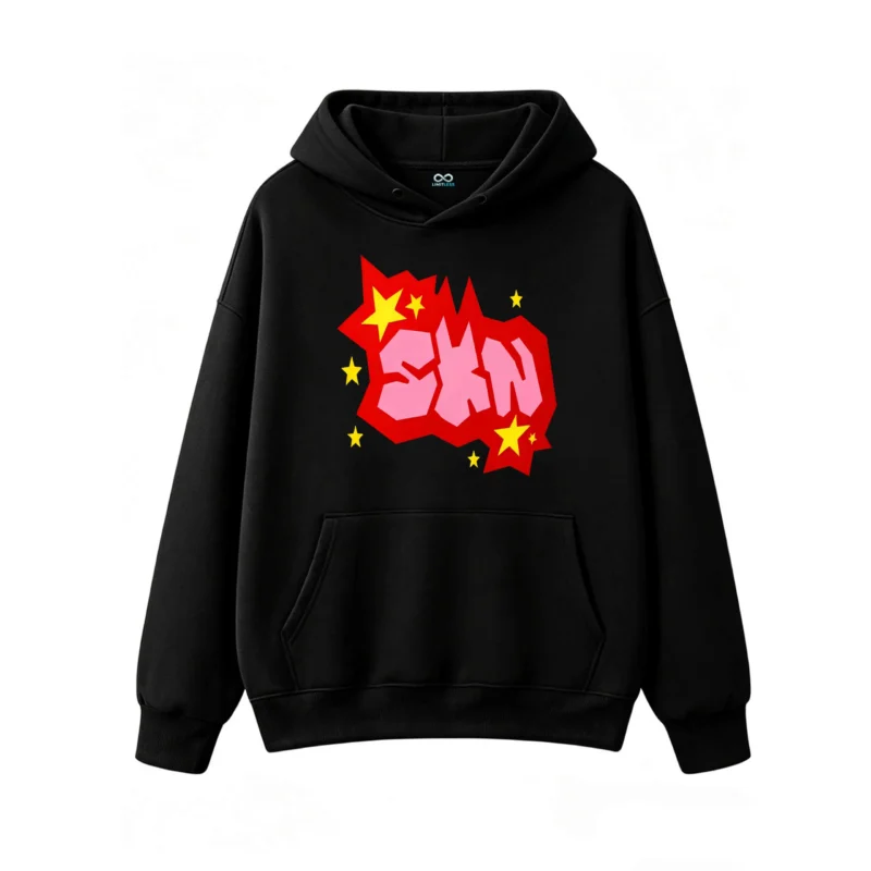 主图_1 Buzo capucha, grafiti SKN estampado