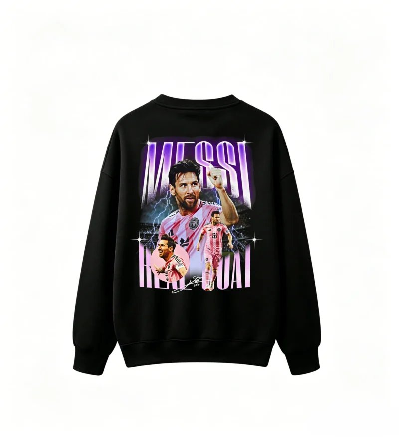 Lionel Messi GOAT Inter Miami Graphic Sweatshirt