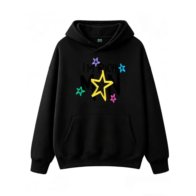 Buzo capucha, estampa estrellas
