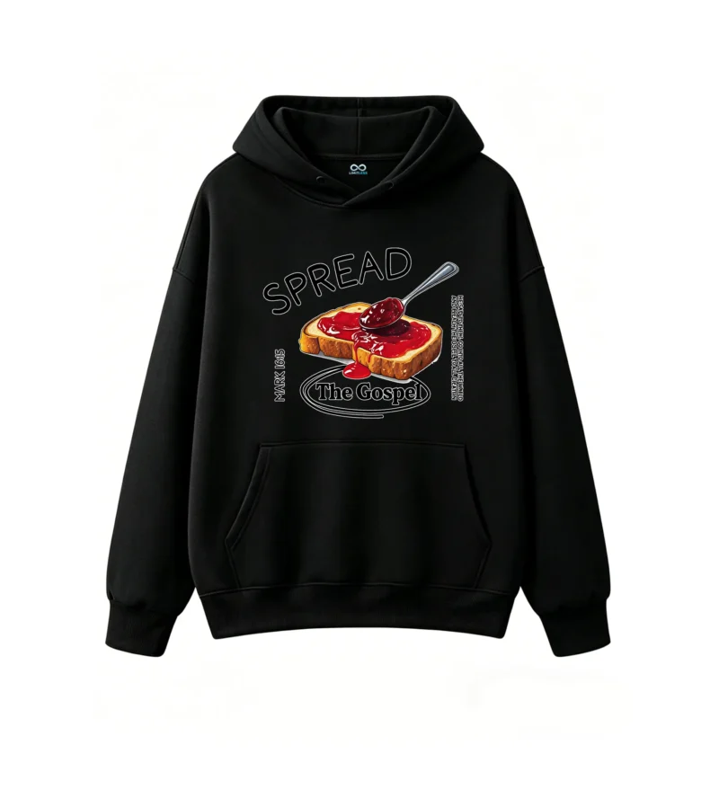 Buzo capucha, estampa tostada mermelada