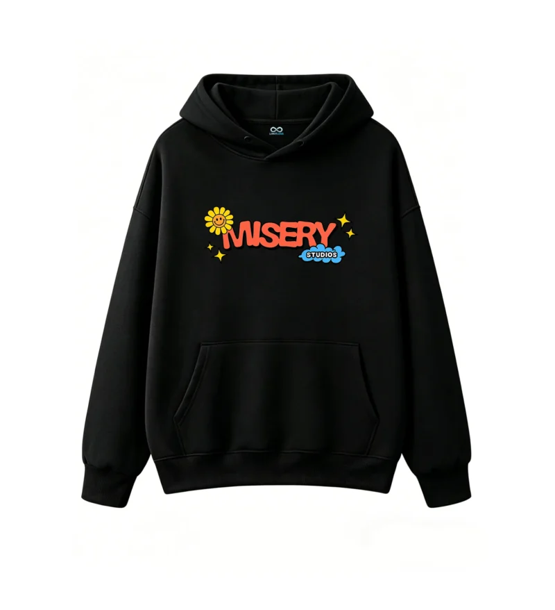 Buzo capucha Misery Studios, estampa vintage