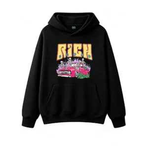 Buzo capucha Rich Squad, diseño gráfico