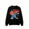 Kill Punks Back Print Graphic Crew Neck Sweatshirt