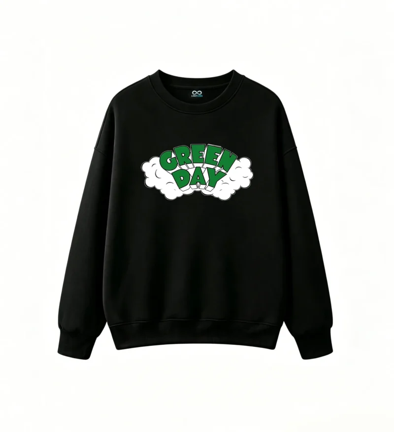 Buzo cuello redondo Green Day, estampa rock banda