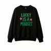 主图_1 Buzo cuello redondo, estampa Lucky Is A Mindset verano
