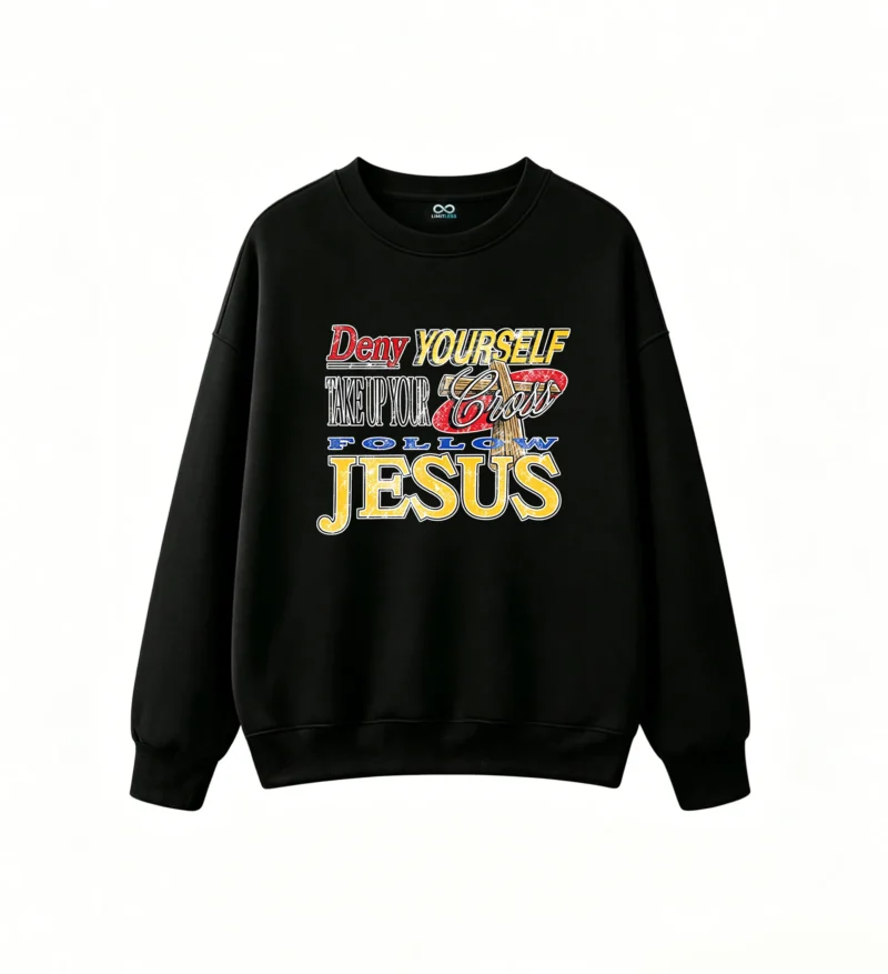 主图_1 Buzo cuello redondo, estampa Cross Jesus religioso