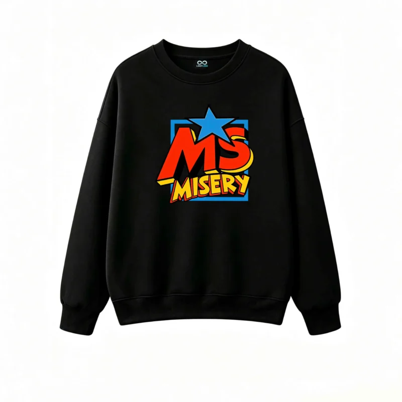 Buzo cuello redondo Ms Misery, estampa urbana casual