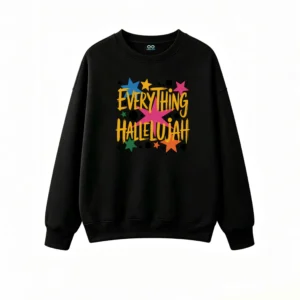主图_1 Buzo cuello redondo, estampa Everything Hallelujah moderno