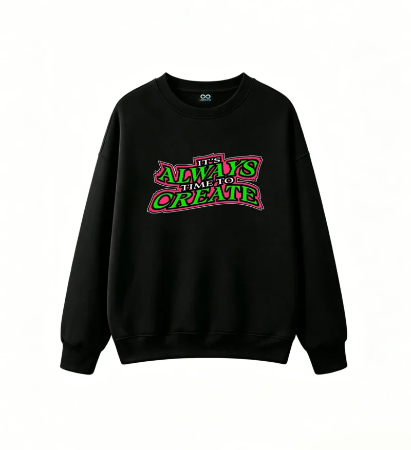 Buzo cuello redondo, Always To Create holgado urbano
