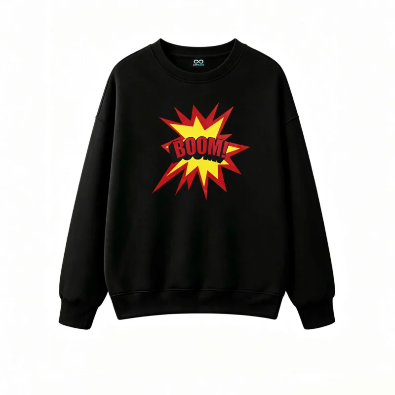 Buzo cuello redondo, Boom cómic pop art estilo casual