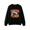 Buzo cuello redondo, estampa Flower Power retro