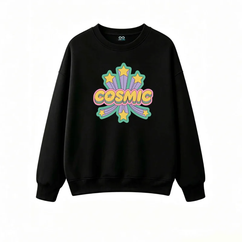 Buzo cuello redondo, Cosmic diseño retro vintage