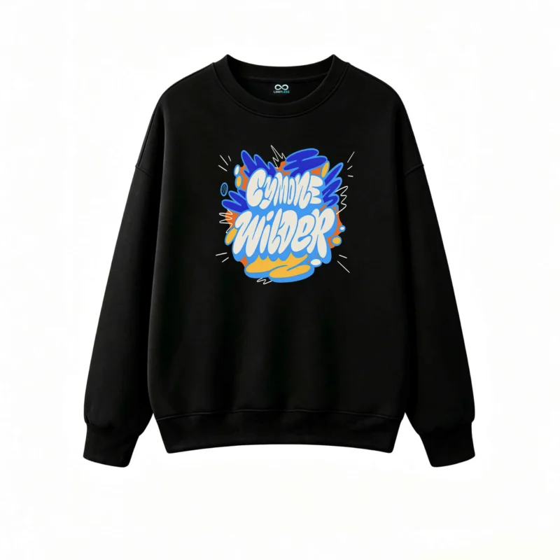 Buzo cuello redondo Cymone Wilder, grafiti urbano
