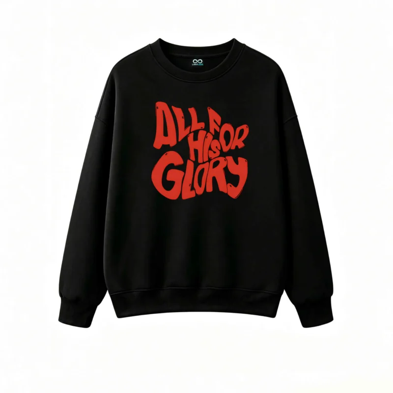 Buzo cuello redondo, estampa All For Glory urbano