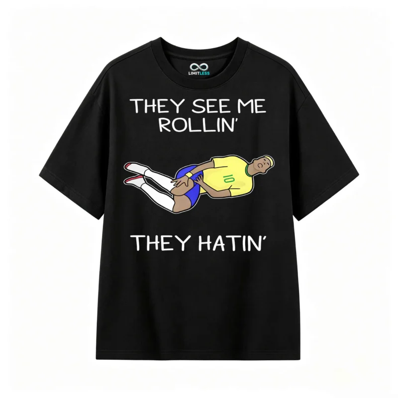 主图_1 They See Me Rollin' They Hatin' Funny Soccer Player T-Shirt