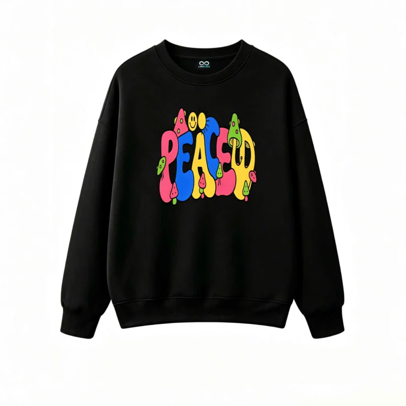 主图_1 Buzo cuello redondo, hippie psicodélico estilo vintage