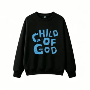 主图_1 Buzo cuello redondo, estampa Child Of God diseño urbano
