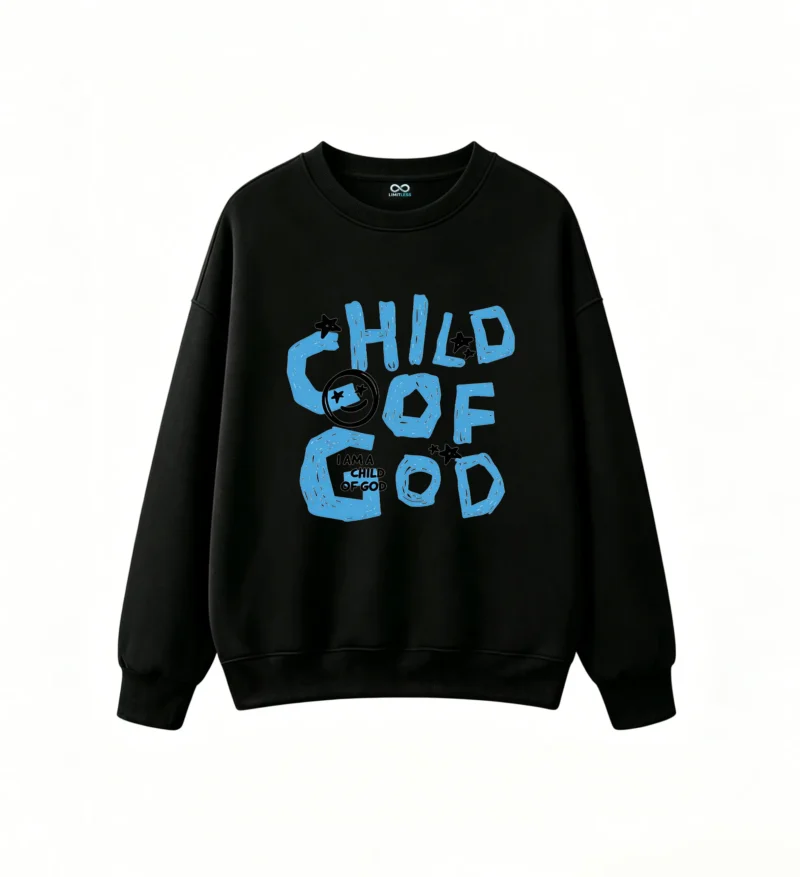 Buzo cuello redondo, estampa Child Of God diseño urbano