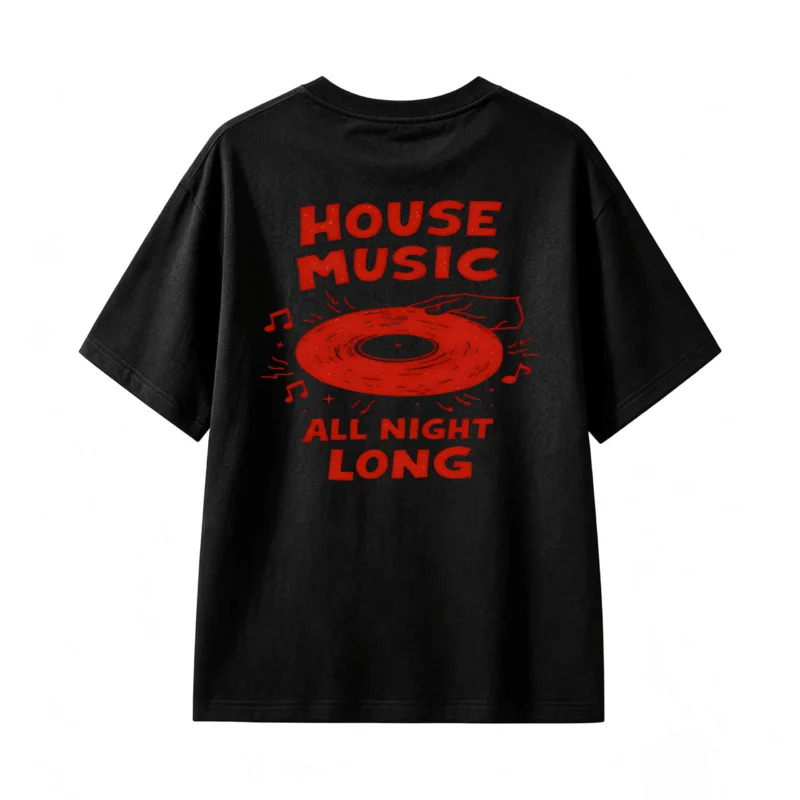 主图_1 Remera Algodón Estampada House Music Dj Fiesta Premium