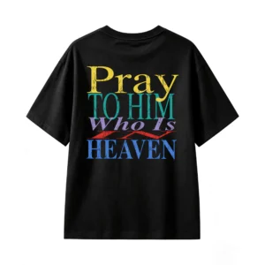 主图_1 Remera Algodón Estampada Religiosa Pray To Him Vintage Premium