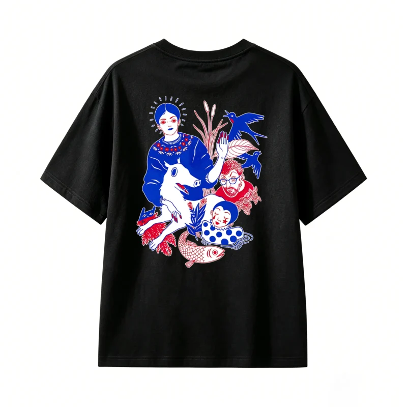 Remera Algodón Estampado Arte Surrealista Premium Calidad