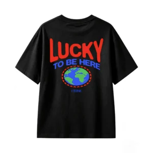 主图_1 Remera Algodón Lucky To Be Here Estampado Urbano Premium
