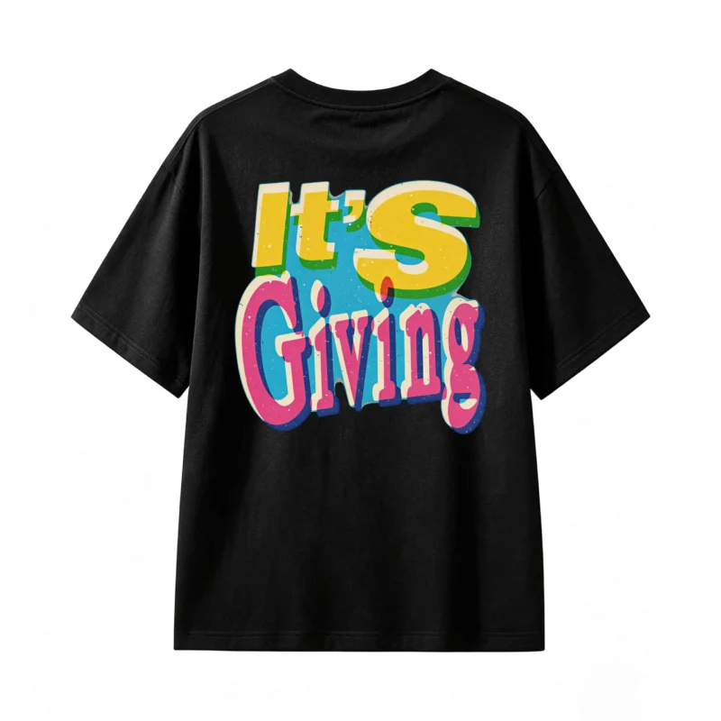 Remera Algodón Estampado It's Giving Estilo Vintage Premium