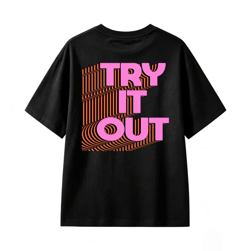 Remera Algodón Try It Out Estampado Urbano Casual Premium