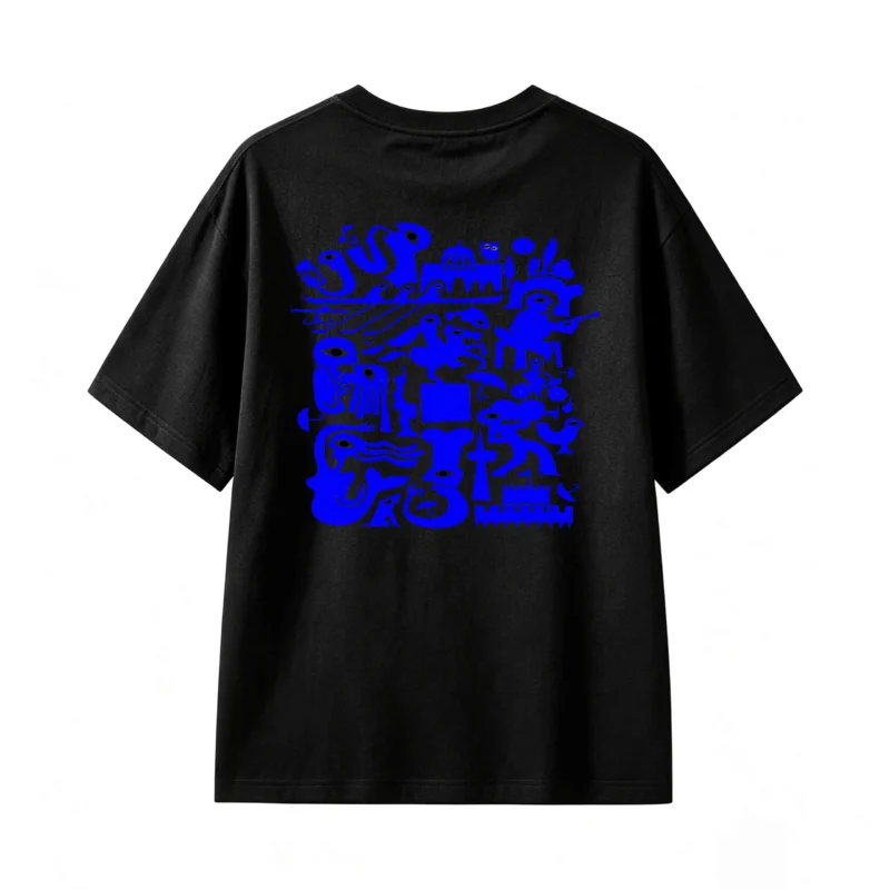 主图_1 Remera Algodón Estampado Hope 3D Diseño Vintage Oversize