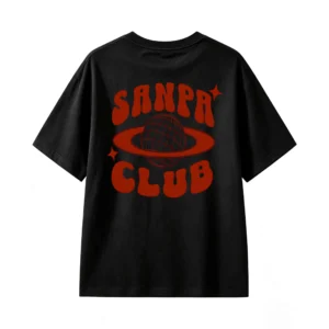 Remera Algodón Oversize Sanpa Club Estampado Vintage Estilo