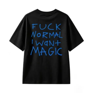 Remera Algodón Estampada Frase Magic Diseño Oversize Premium
