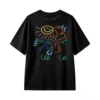 Remera Algodón Estampado Bicicleta Sol Diseño Artístico Premium