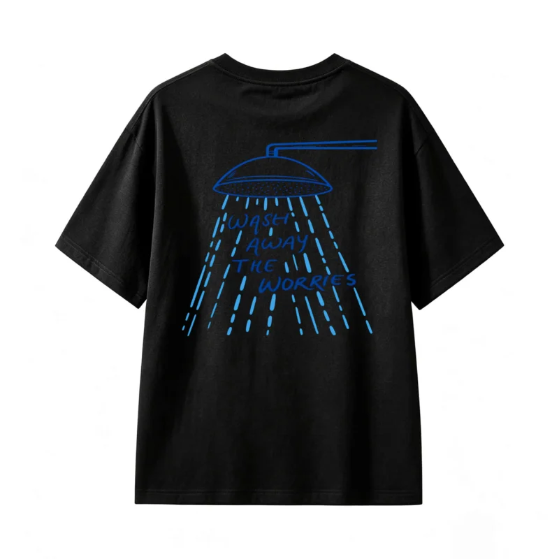 主图_1 Remera Algodón Estampada Ducha Relax Minimalista Premium